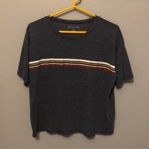 Shirt with stripes across the front